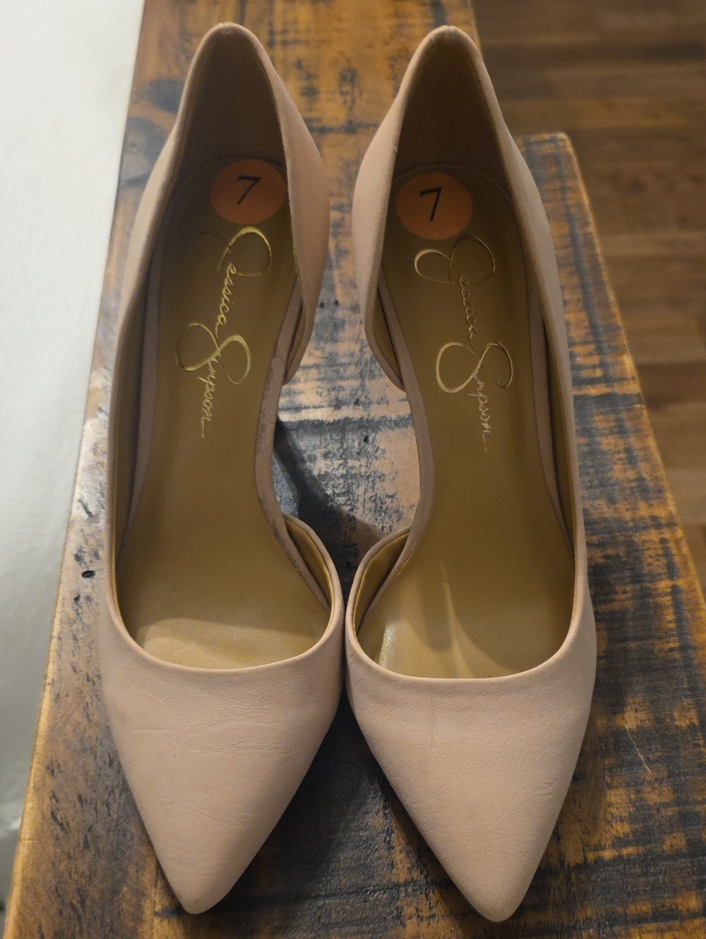 Jessica Simpson Blush Nude Pointed-Toe Pumps
